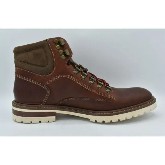 Johnston &amp; Murphy Mens Size 8 Barrett Mahogany Full Grain Leather Alpine Boots