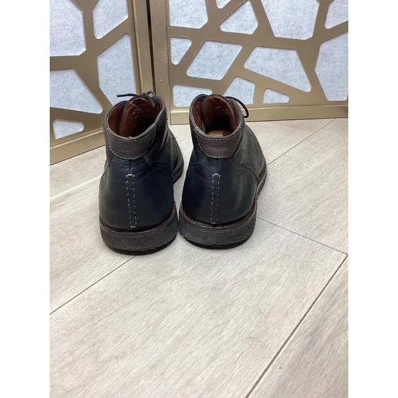 Johnston Murphy Men Copeland Chukka Black Tumbled Soft Sheep Leather 12 M Boots