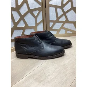 Johnston Murphy Men Copeland Chukka Black Tumbled Soft Sheep Leather 12 M Boots