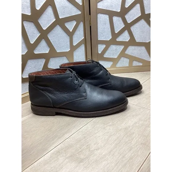 Johnston Murphy Men Copeland Chukka Black Tumbled Soft Sheep Leather 12 M Boots