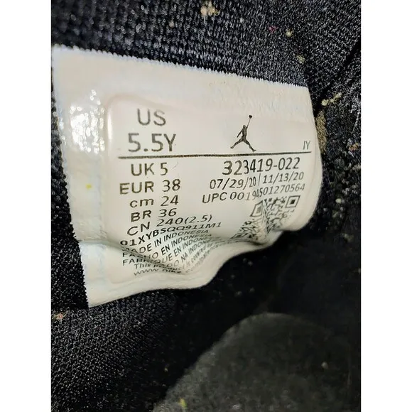 Jordan 6 Rings GS 'Light Graphite' 323419-022, Size 5.5 Shoes Youth Fast Ship