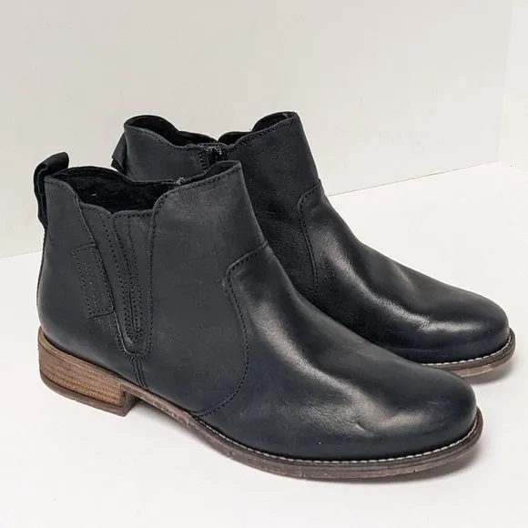 Josef Seibel Sienna 45 Ankle Boots, Black Leather, Women's 41 EU (US 10-10.5)