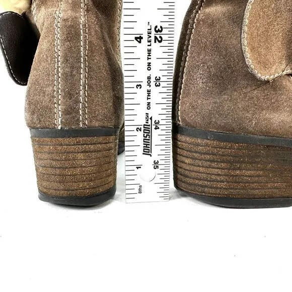 Josef Seibel Tracy Women's Suede Fur Ankle Boot Taupe Tan SZ 39 US 8.5