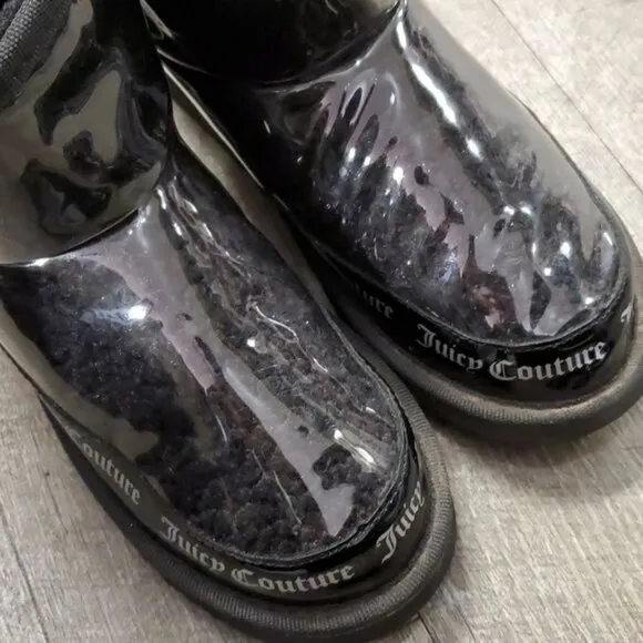 Juicy Couture Black Boots Rain Winter Snow Klash SHOES Women's WOMAN'S Size 7