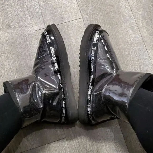 Juicy Couture Black Boots Rain Winter Snow Klash SHOES Women's WOMAN'S Size 7