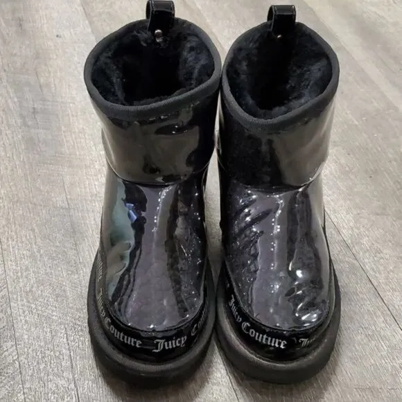 Juicy Couture Black Boots Rain Winter Snow Klash SHOES Women's WOMAN'S Size 7