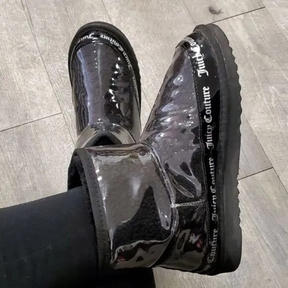 Juicy Couture Black Boots Rain Winter Snow Klash SHOES Women's WOMAN'S Size 7