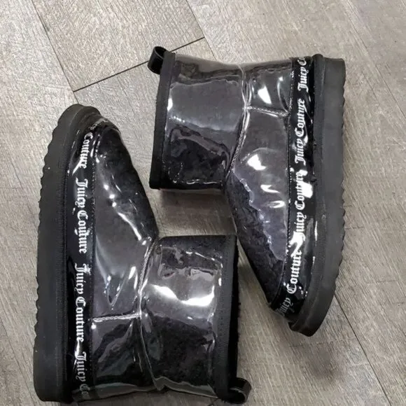 Juicy Couture Black Boots Rain Winter Snow Klash SHOES Women's WOMAN'S Size 7
