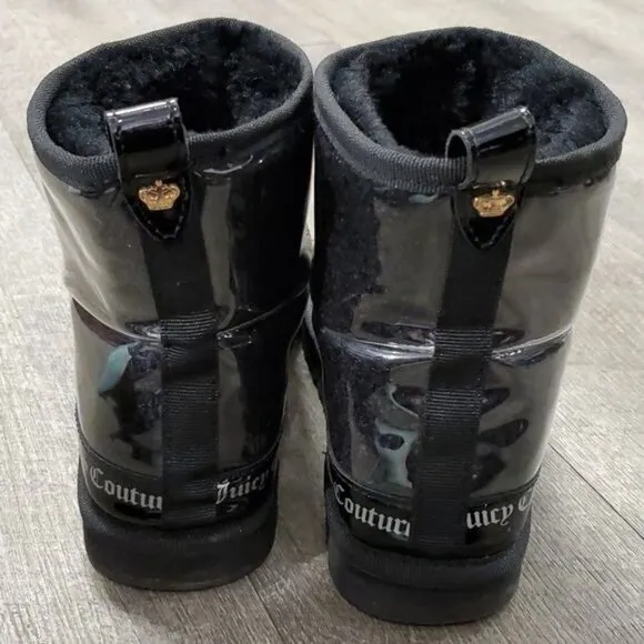 Juicy Couture Black Boots Rain Winter Snow Klash SHOES Women's WOMAN'S Size 7