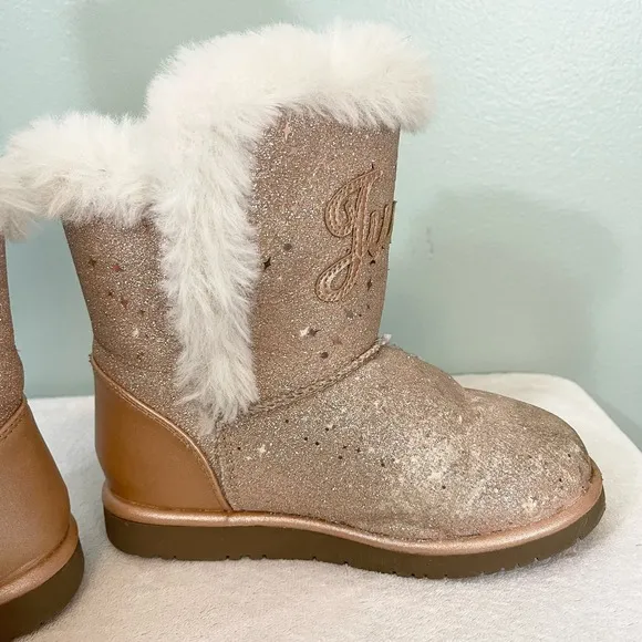 Juicy Couture Toddler Girls Sparkly Faux Fur LIL WINDSOR Boots Size 12M