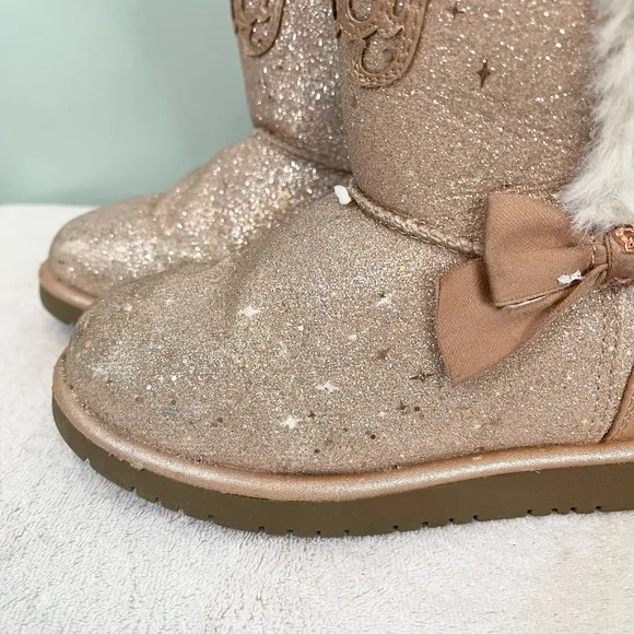 Juicy Couture Toddler Girls Sparkly Faux Fur LIL WINDSOR Boots Size 12M