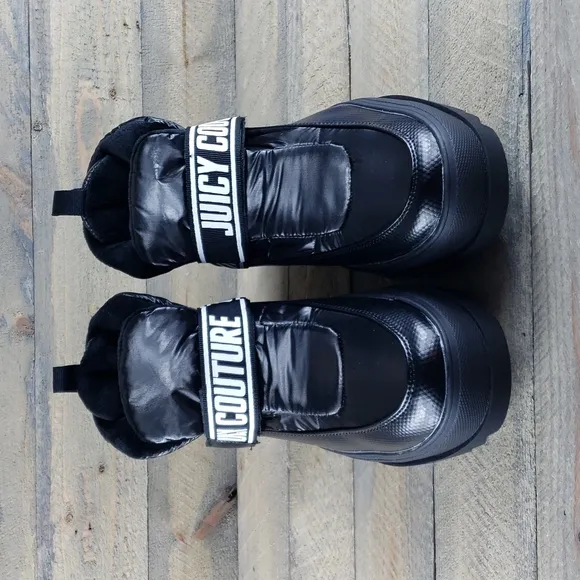 Juicy Couture Veronica Black Winter Platform Puffer Boots NEW