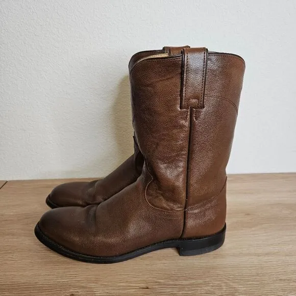 Justin Boots Men's Classic Roper Boot Tan Corona Cowhide Size 8D