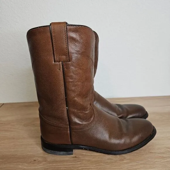 Justin Boots Men's Classic Roper Boot Tan Corona Cowhide Size 8D