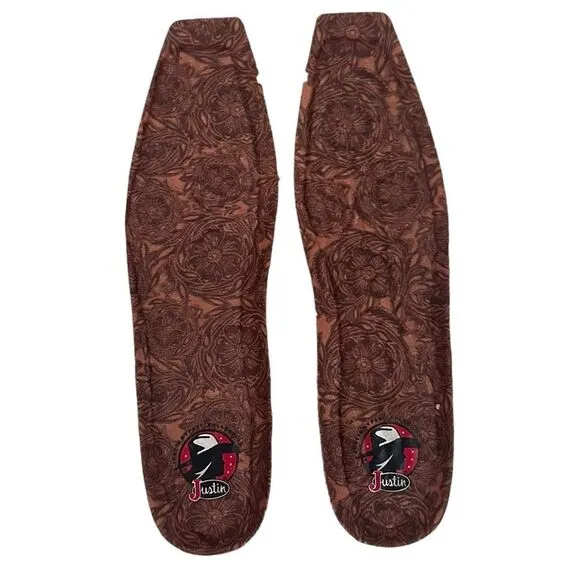 Justin Boots Women 10.5 Brown Siesta Moka Western Cowgirl Square Toe Boho Aztec