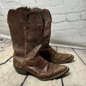 Justin Buck 13&quot; Leather Cowboy Boots for Men size 10