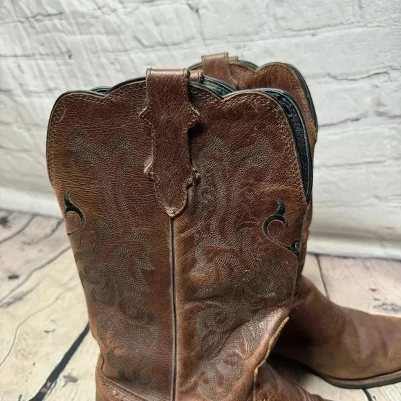 Justin Buck 13&quot; Leather Cowboy Boots for Men size 10