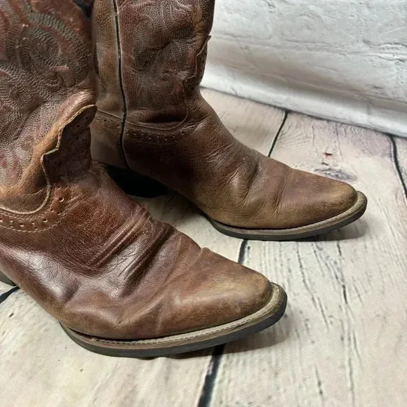 Justin Buck 13&quot; Leather Cowboy Boots for Men size 10