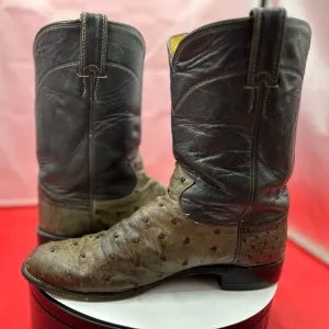 Justin exotic quill 1990s roper cowboy boots