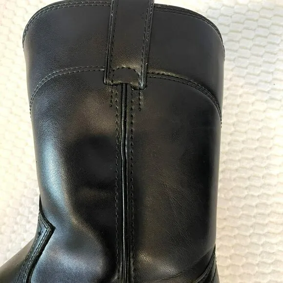 Justin JB3000 Men's Black Leather Boots Size 9.5 EE