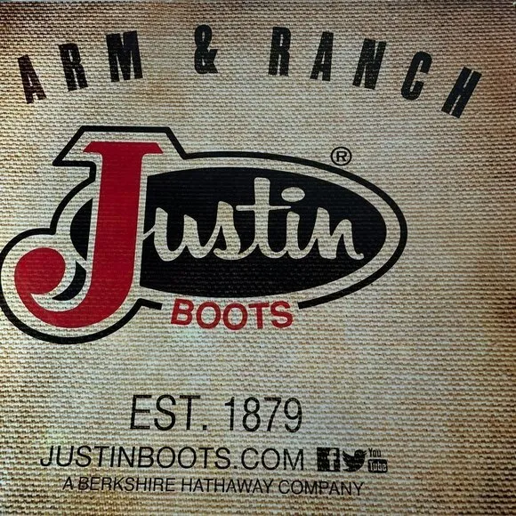 Justin JB3000 Men's Black Leather Boots Size 9.5 EE