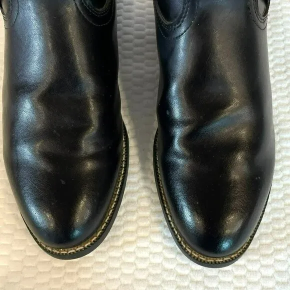 Justin JB3000 Men's Black Leather Boots Size 9.5 EE