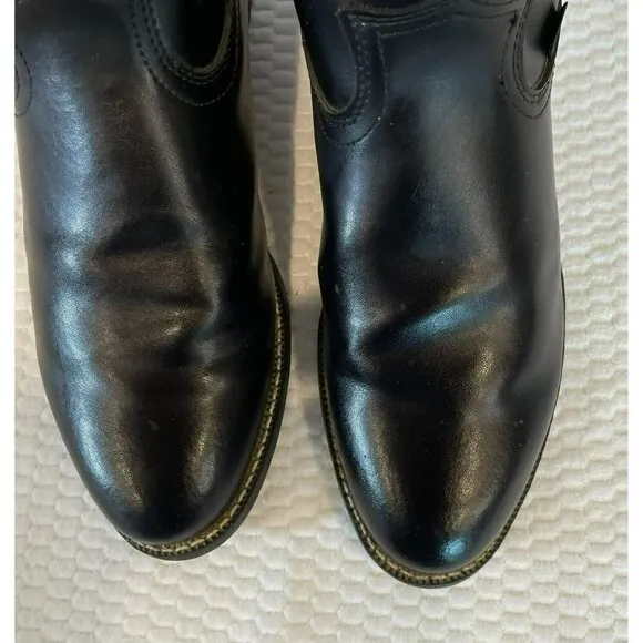 Justin JB3000 Men's Black Leather Boots Size 9.5 EE