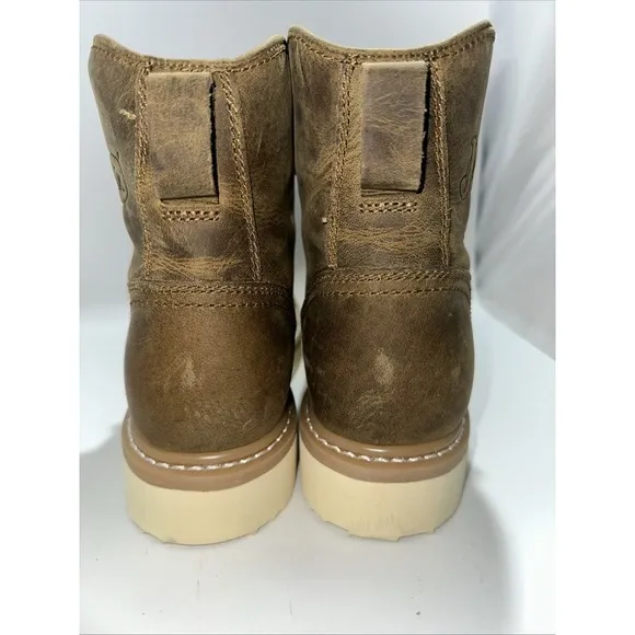 Justin Men's OW709 Maxwell 6&quot; Steel Toe Lace Up Work Boot Size 10.5 D Peanut Tan