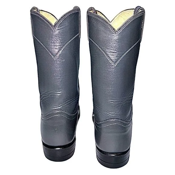 Justin Ropers Cowboy Women’s Gray Boots Size 5 C Pre-Owned L3506 Made In USA