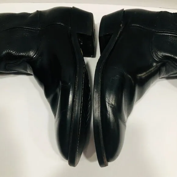 Justin Tobias Boots Men 10EE Black Leather Vibram Sole USA Western Cowboy $204