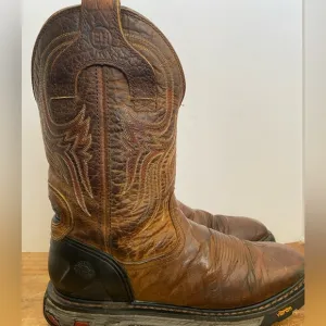 Justin WK2110 Original Work Boots Men Brown Leather Size 11D