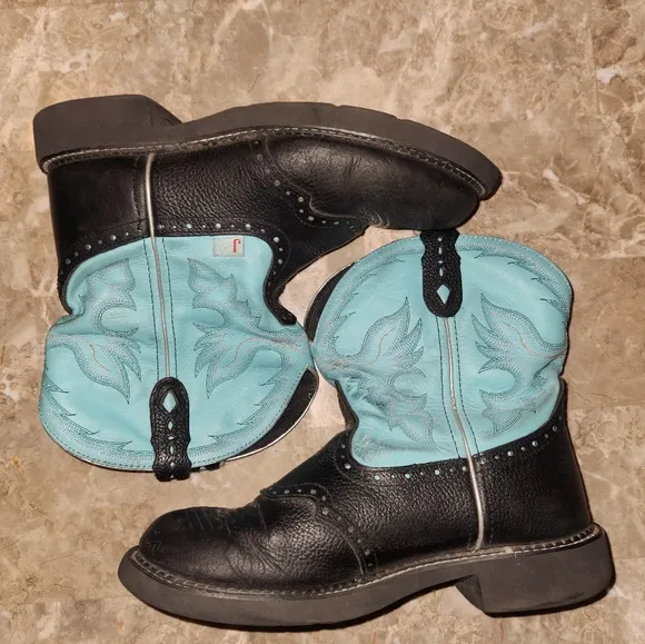 Justin Women Gypsy Gemma Black and Blue Western Boots