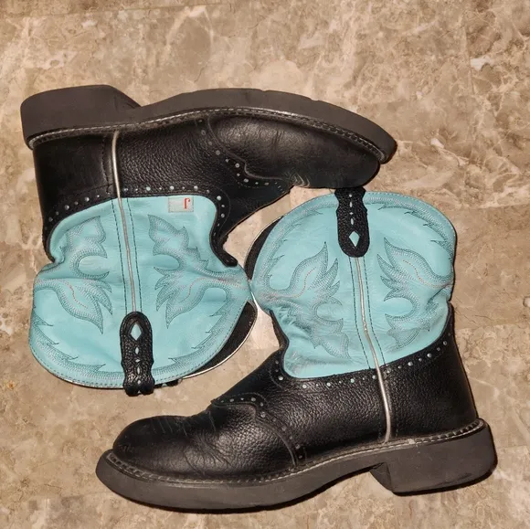 Justin Women Gypsy Gemma Black and Blue Western Boots