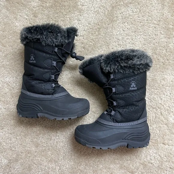 Kamik Boys/Girls Faux Fur Snow Boots Size 11