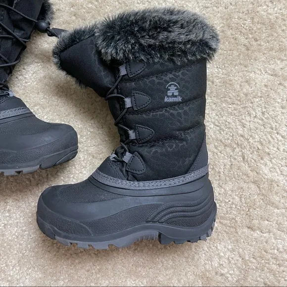Kamik Boys/Girls Faux Fur Snow Boots Size 11