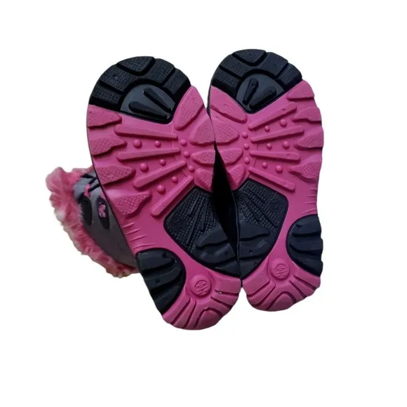 Kamik Girl's Gray/Pink Snowgypsy L Winter Boots Kids Size 12