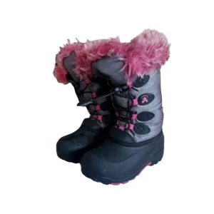 Kamik Girl's Gray/Pink Snowgypsy L Winter Boots Kids Size 12