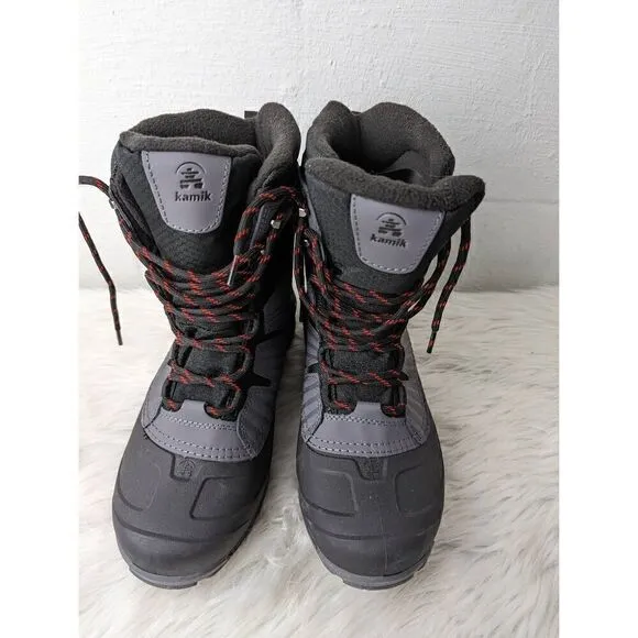 Kamik Iceland Men's Grey Boots Wk0354 Size 9, Waterproof, Insulated Winter NWOB
