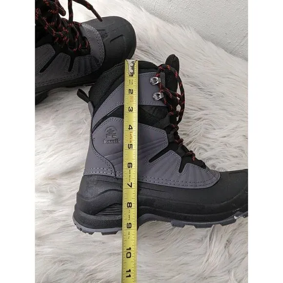 Kamik Iceland Men's Grey Boots Wk0354 Size 9, Waterproof, Insulated Winter NWOB