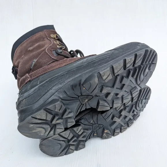 KAMIK men's brown suede waterproof insulated winter snow boots size 8