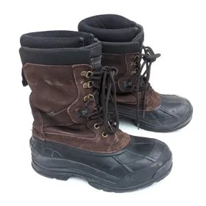 KAMIK men's brown suede waterproof insulated winter snow boots size 8