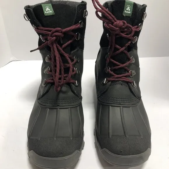 Kamik Men's Hudson 5 Waterproof Winter Boots Black, Size 10 M
