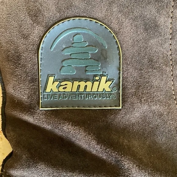 Kamik Womens Brown Suede Boots rubber, insulated Winter Snow Waterproof Size 9