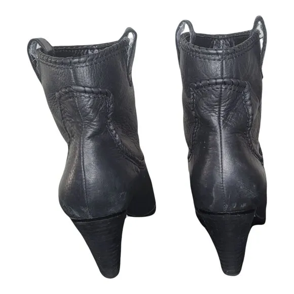 Karl Lagerfeld‎ Paris Ankle Boots Women Sz 8.5 Provence Mid Calf Leather Winter