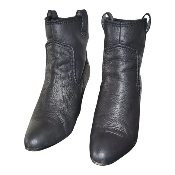Karl Lagerfeld‎ Paris Ankle Boots Women Sz 8.5 Provence Mid Calf Leather Winter