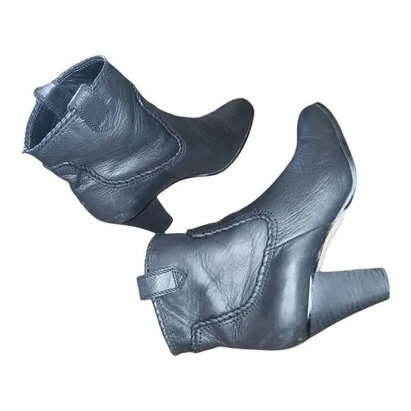 Karl Lagerfeld‎ Paris Ankle Boots Women Sz 8.5 Provence Mid Calf Leather Winter