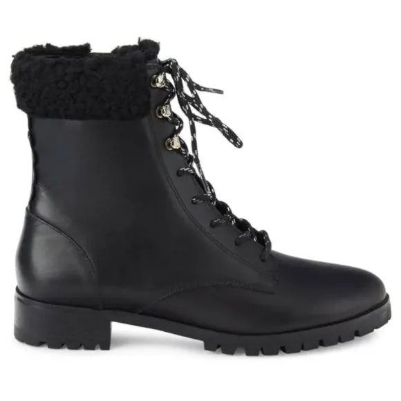 Kate Spade New York Rafferty Faux Fur Trim Combat Boots