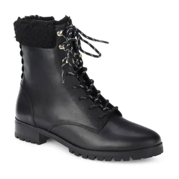 Kate Spade New York Rafferty Faux Fur Trim Combat Boots