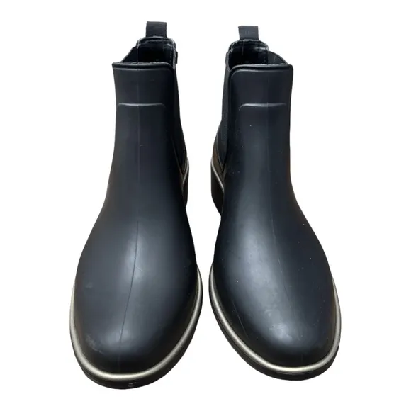 Kate Spade Sedgewick Rain Boots Black Rubber Luxury Water Resistant Women’s Sz 9