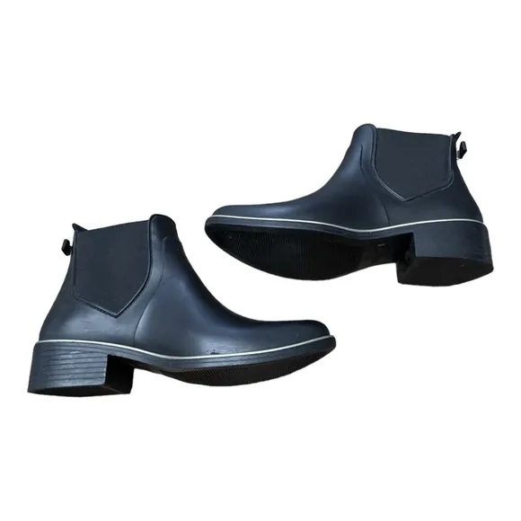Kate Spade Sedgewick Rain Boots Black Rubber Luxury Water Resistant Women’s Sz 9